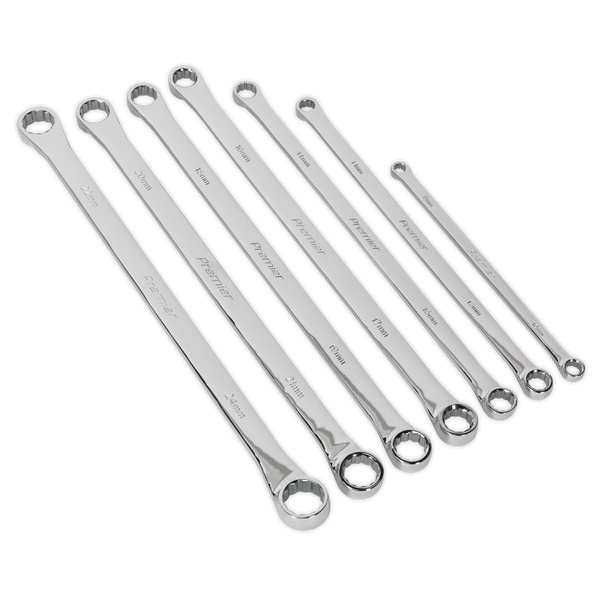 Sealey AK6311 7pc Extra-Long Double End Ring Spanner Set