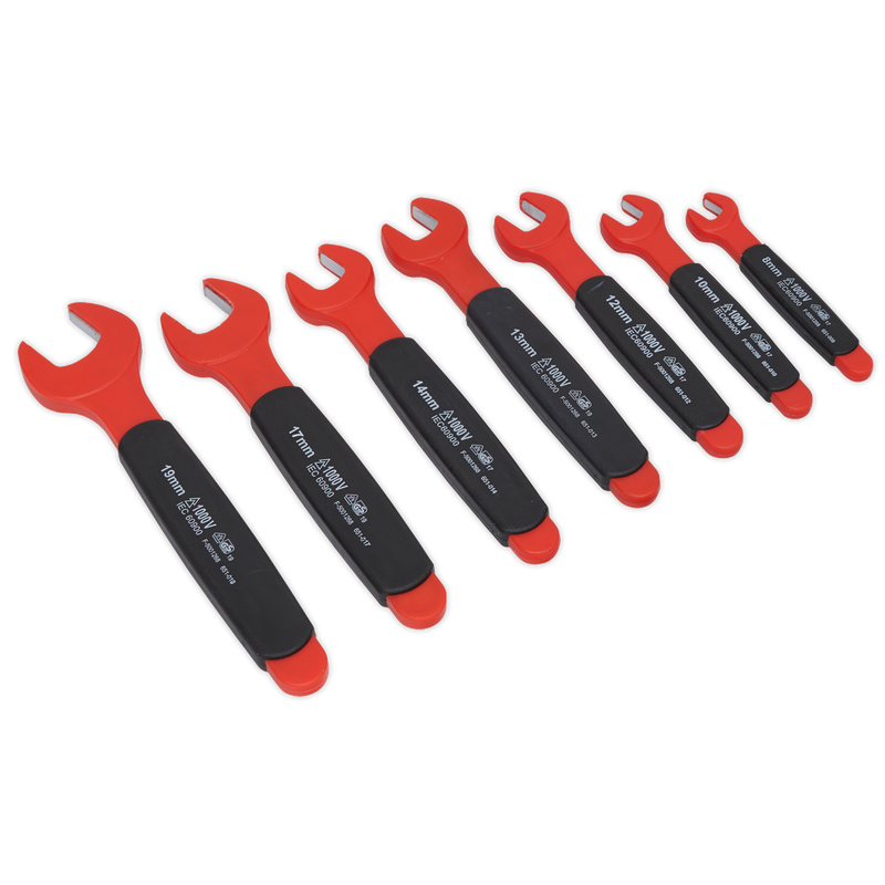Sealey AK63171 7pc Insulated Open-End Spanner Set - VDE Approved