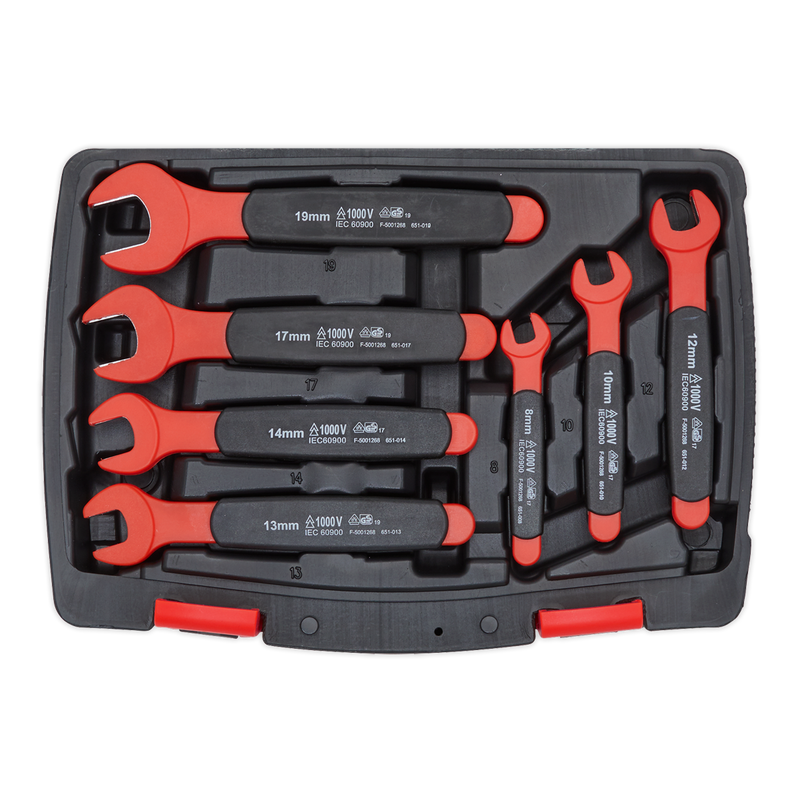 Sealey AK63171 7pc Insulated Open-End Spanner Set - VDE Approved
