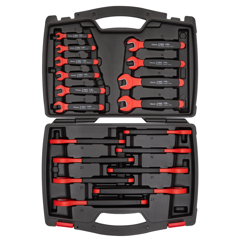 Sealey AK63172 18pc Insulated Open-End Spanner Set - VDE Approved