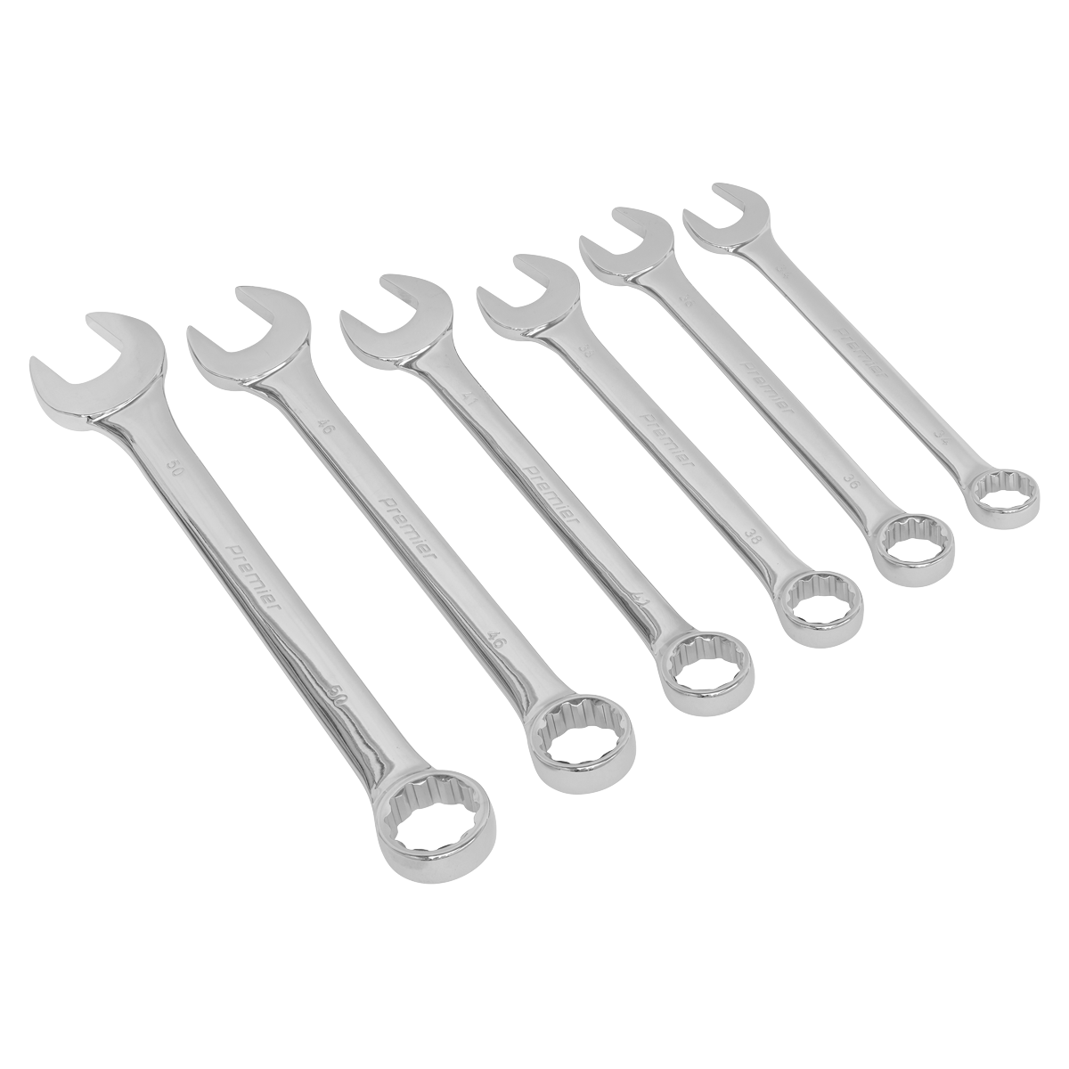 Sealey AK6324 6pc Super Jumbo Combination Spanner Set