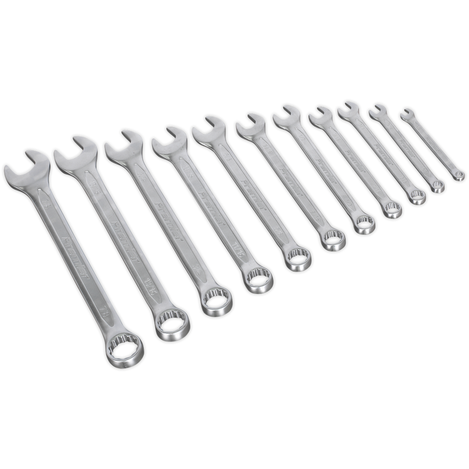 Sealey AK63254 11pc Combination Spanner Set - Imperial