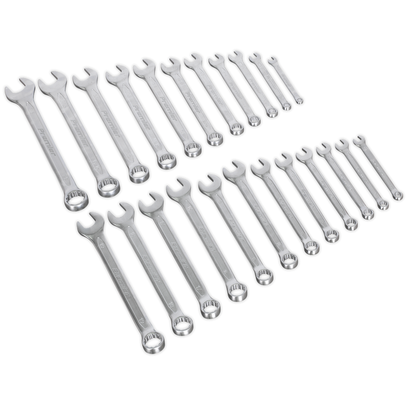 Sealey AK63256 23pc Combination Spanner Set - Metric/Imperial