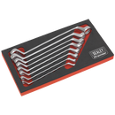 Sealey AK63257 8pc Offset Double End Ring Spanner Set