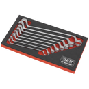 Sealey AK63257 8pc Offset Double End Ring Spanner Set