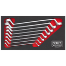 Sealey AK63257 8pc Offset Double End Ring Spanner Set