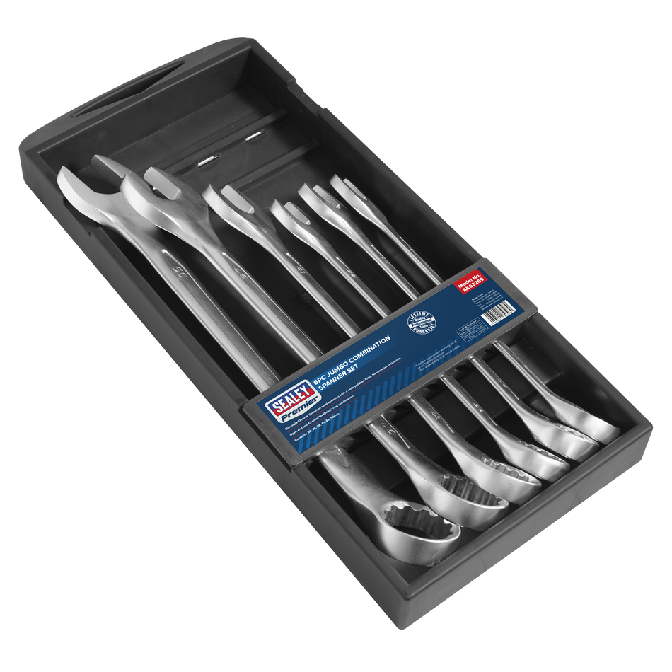 Sealey AK63259 6pc Super Jumbo Combination Spanner Set