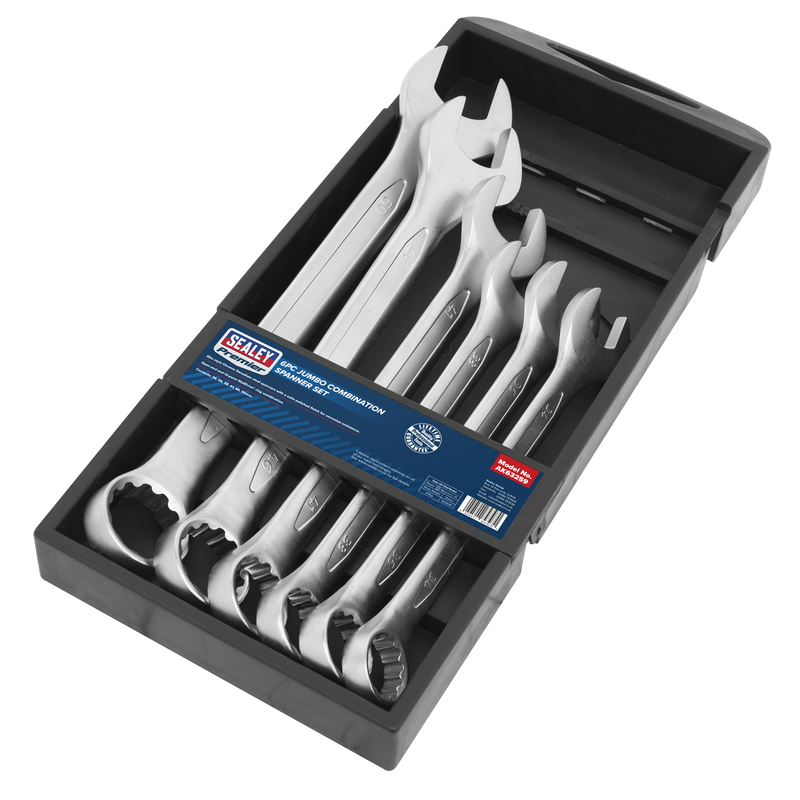 Sealey AK63259 6pc Super Jumbo Combination Spanner Set