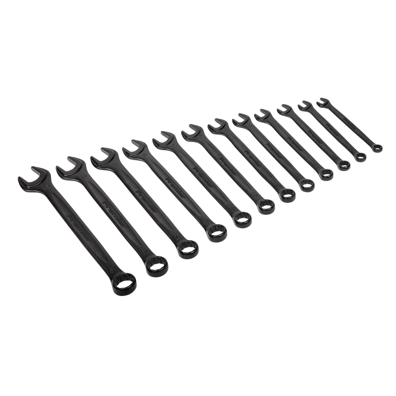 Sealey AK63263B 12pc Combination Spanner Set - Black Series