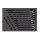 Sealey AK63263B 12pc Combination Spanner Set - Black Series