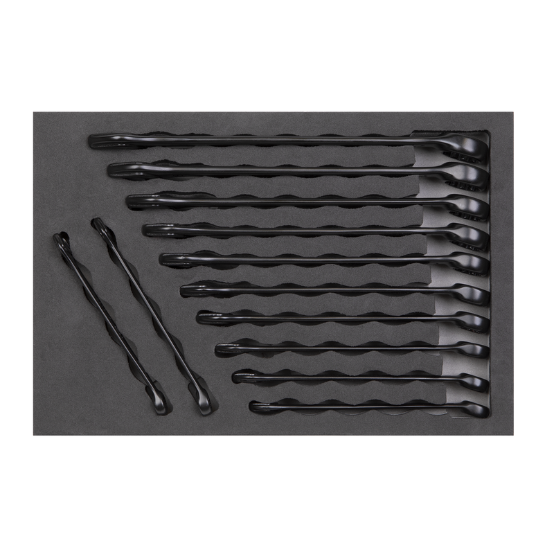 Sealey AK63263B 12pc Combination Spanner Set - Black Series