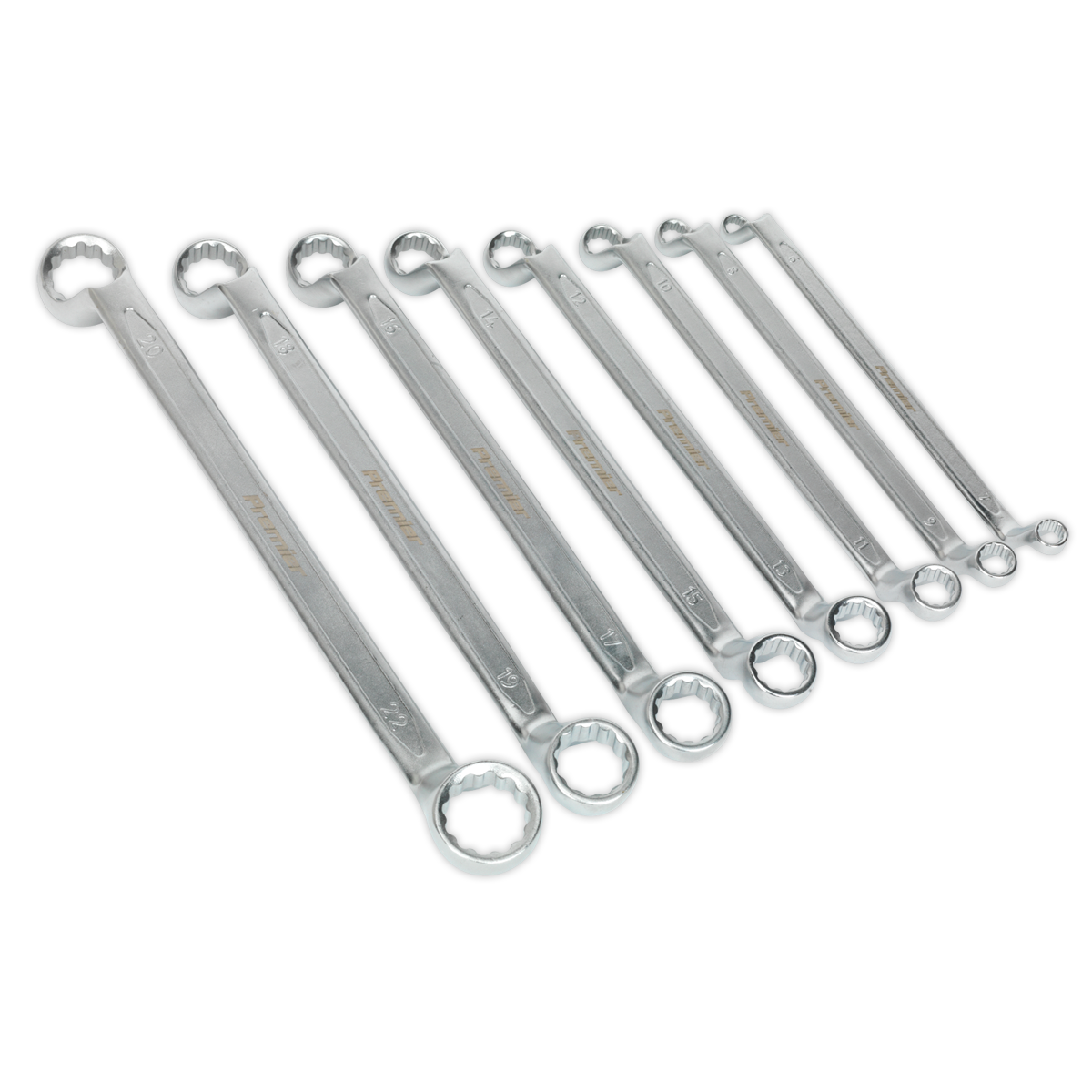 Sealey AK6327 8pc Offset Double End Ring Spanner Set