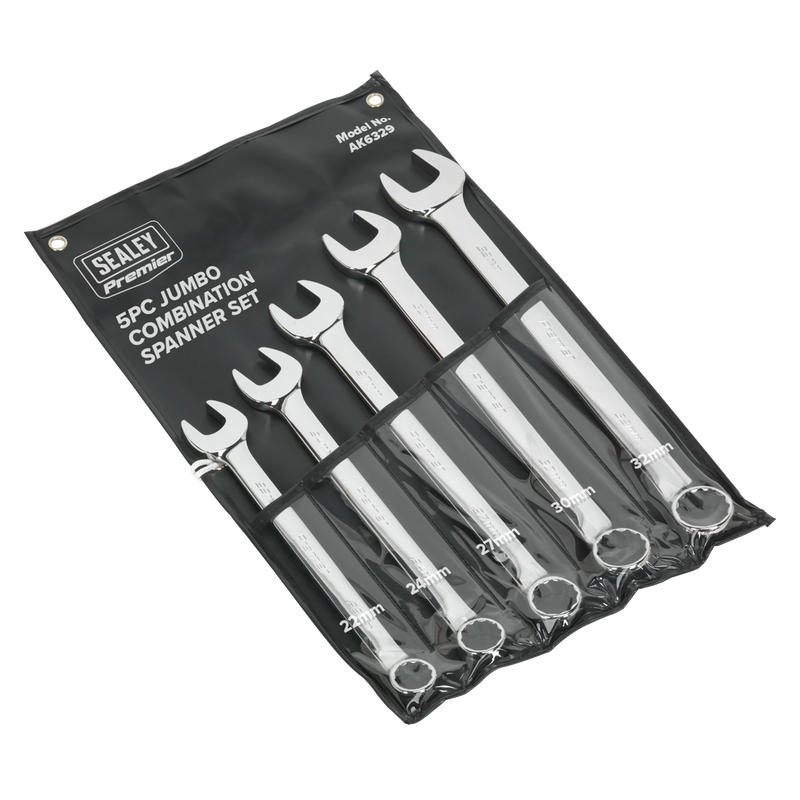 Sealey AK6329 5pc Jumbo Combination Spanner Set