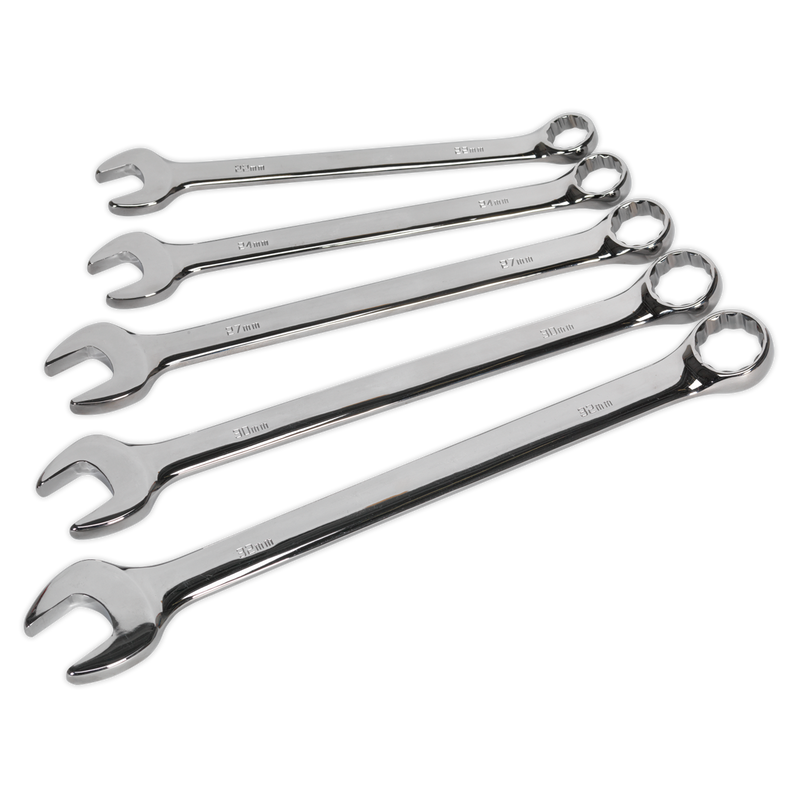 Sealey AK6329 5pc Jumbo Combination Spanner Set