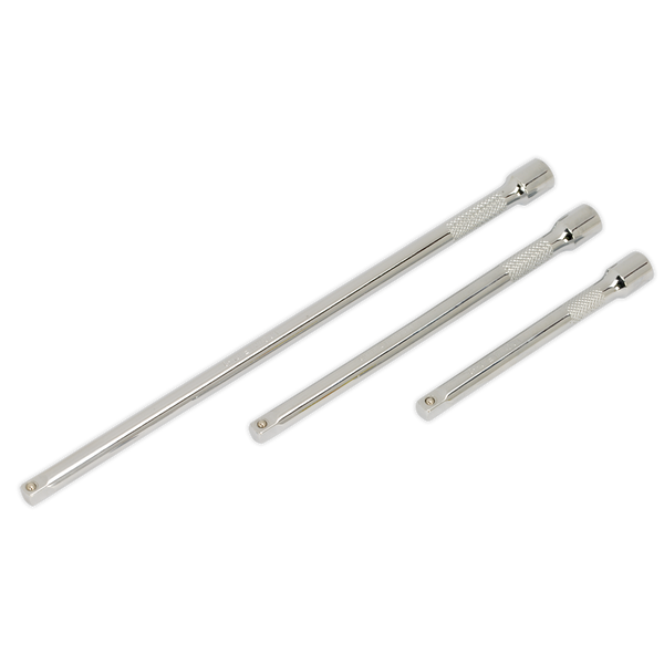 Sealey AK6330 3pc 1/4"Sq Drive Extension Bar Set
