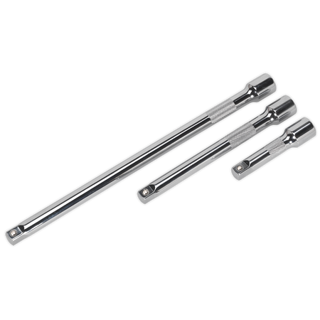 Sealey AK6340 3pc 3/8"Sq Drive Extension Bar Set