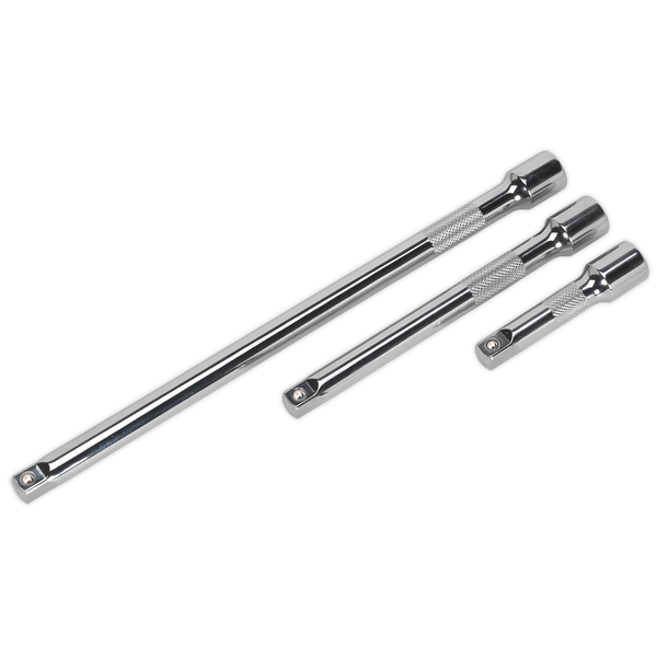 Sealey AK6340 3pc 3/8"Sq Drive Extension Bar Set
