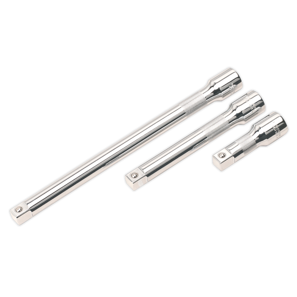 Sealey AK6350 3pc 1/2"Sq Drive Extension Bar Set