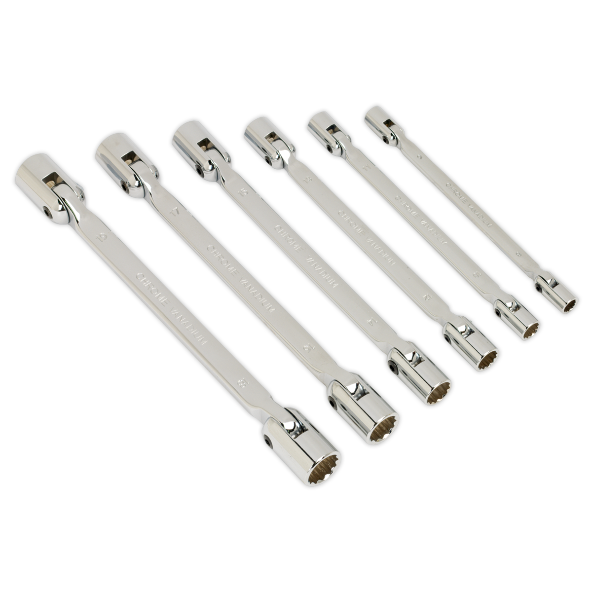 Sealey AK635 6pc Double Flexi-Head Socket Spanner Set