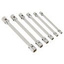 Sealey AK635 6pc Double Flexi-Head Socket Spanner Set