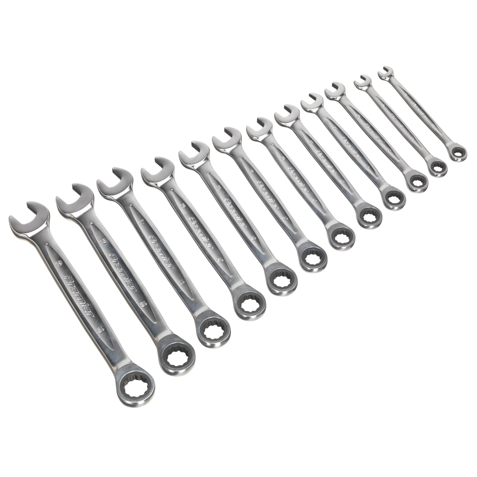 Sealey AK63922 12pc Ratchet Combination Spanner Set - Platinum Series