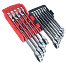 Sealey AK63922 12pc Ratchet Combination Spanner Set - Platinum Series