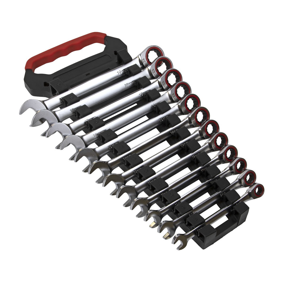 Sealey AK63940 12pc Combination Ratchet Spanner Set - Platinum Series
