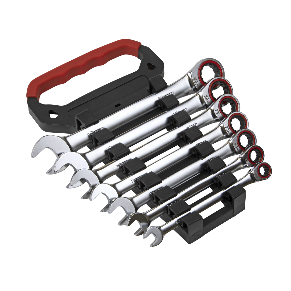 Sealey AK63941 7pc Combination Ratchet Spanner Set - Platinum Series