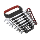 Sealey AK63941 7pc Combination Ratchet Spanner Set - Platinum Series