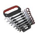 Sealey AK63943 7pc Flexi-Head Ratchet Combination Spanner Set - Platinum Series