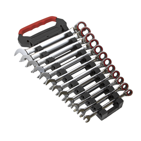 Sealey AK63944 12pc Reversible Combination Ratchet Spanner Set - Platinum Series