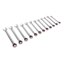 Sealey AK63944 12pc Reversible Combination Ratchet Spanner Set - Platinum Series