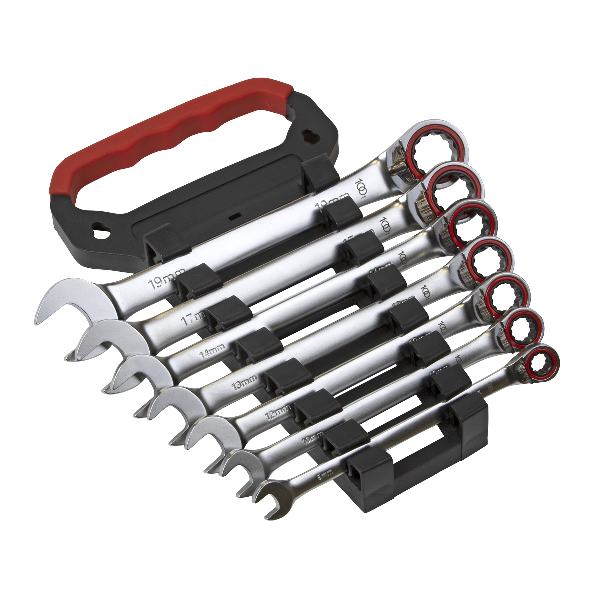 Sealey AK63945 7pc Reversible Combination Ratchet Spanner Set - Platinum Series