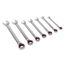 Sealey AK63945 7pc Reversible Combination Ratchet Spanner Set - Platinum Series