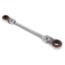 Sealey AK63947 4-in-1 Reversible Flexi-Head Ratchet Ring Spanner - Platinum Series