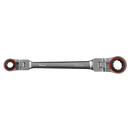 Sealey AK63947 4-in-1 Reversible Flexi-Head Ratchet Ring Spanner - Platinum Series