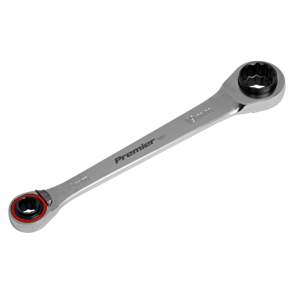 Sealey AK63948 4-in-1 Reversible Ratchet Ring Spanner - Platinum Series