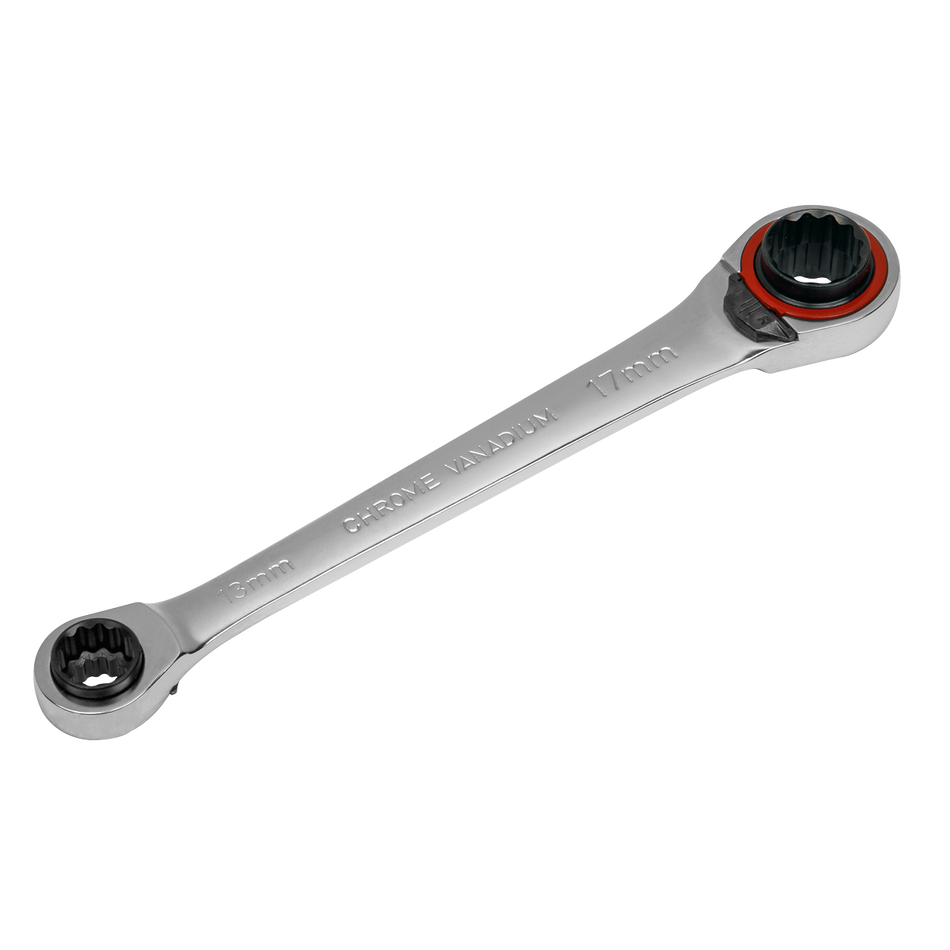 Sealey AK63948 4-in-1 Reversible Ratchet Ring Spanner - Platinum Series