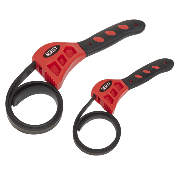 Sealey AK6408 2pc Strap Wrench Set