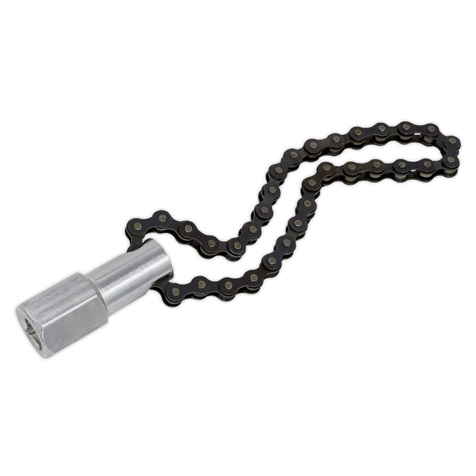 Sealey AK641 1/2"Sq Drive Oil Filter Chain Wrench 135mm Capacity