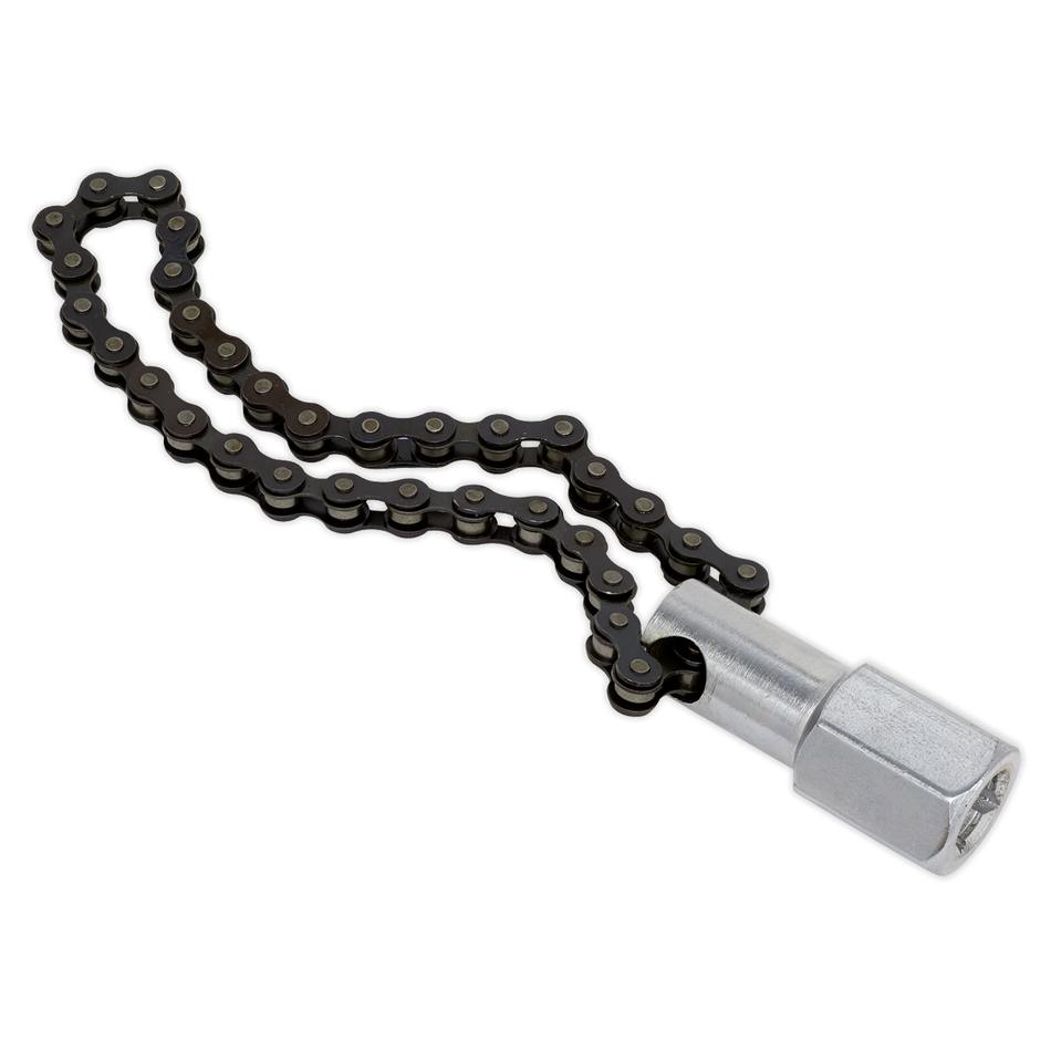 Sealey AK641 1/2"Sq Drive Oil Filter Chain Wrench 135mm Capacity