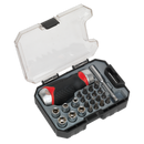 Sealey AK64906 24pc Fine Tooth Stubby Ratchet Screwdriver Socket & Bit Set