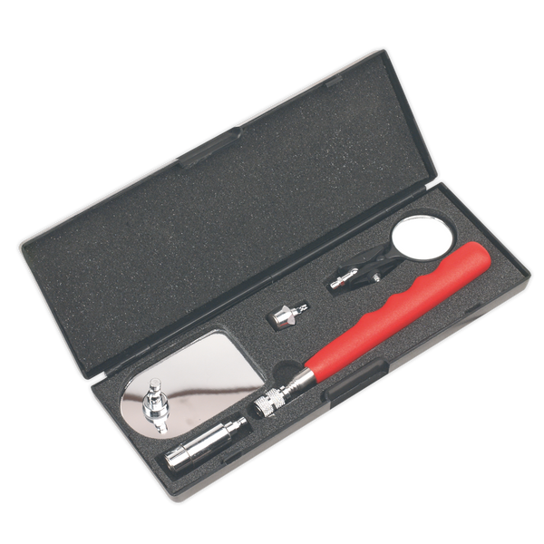 Sealey AK6521 5pc Telescopic Magnetic Pick-Up & LED Inspection Tool Kit