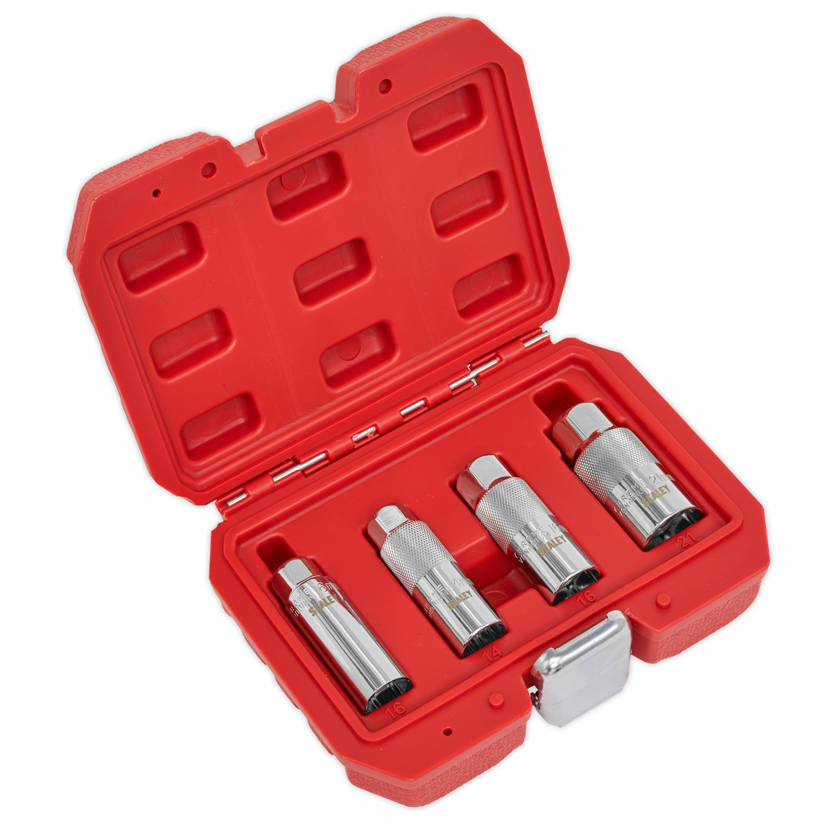 Sealey AK6556 4pc 3/8"Sq Drive Spark Plug Socket Set
