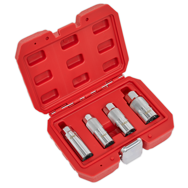Sealey AK6556 4pc 3/8"Sq Drive Spark Plug Socket Set