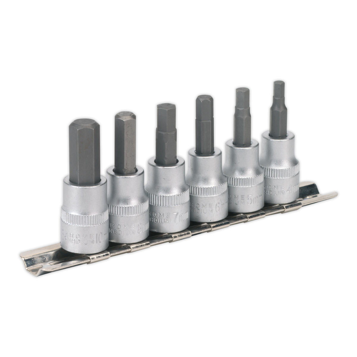 Sealey AK656 6pc 3/8"Sq Drive Hex Key Socket Bit Set