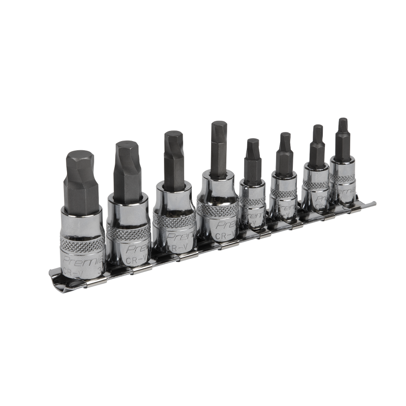 Sealey AK65602 8pc 1/4" & 3/8"Sq Drive Lock¬¨¬®‚Äö√ë¬¢ Hex Socket Bit Set - Imperial