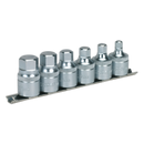 Sealey AK6561 6pc 1/2"Sq Drive Stubby Hex Socket Bit Set