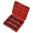 Sealey AK658 6pc Double End Oil Drain Plug Key Set