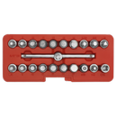 Sealey AK6586 21pc 3/8"Sq Drive Oil Drain Plug Key Set